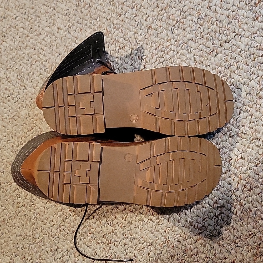 Brown combat style fashion boots 8 - Picture 2 of 2